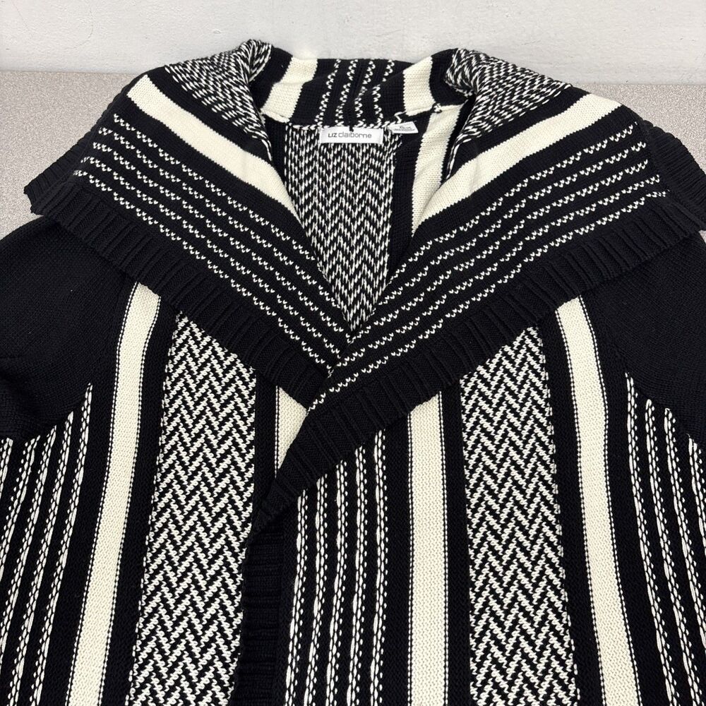 Vintage Liz Claiborne Duster Cardigan Open Long Sweater Shawl Collar Womens XL - Picture 11 of 11